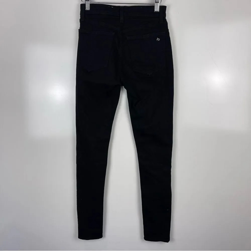 Rag & Bone Nina High Rise Skinny Jeans No Fade Black Women's Size 25 - Picture 3 of 9